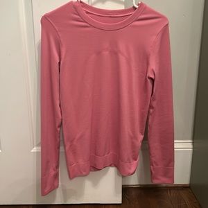 Pink Lulu lemon relaxed long sleeve swiftly shirt